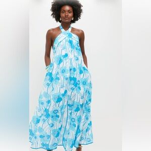 Blue Floral Maxi Dress